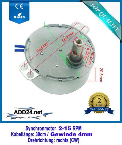 Synchronmotor Pyramidenmotor Ac V Rpm Tyc Cw Ktyz