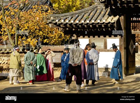 Actors making Joseon-Dynasty film, Korean Folk Village, South Korea Stock Photo - Alamy