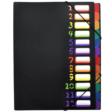 Expanding File Folder A4 12 Compartments 24 Pockets Plastic Temu