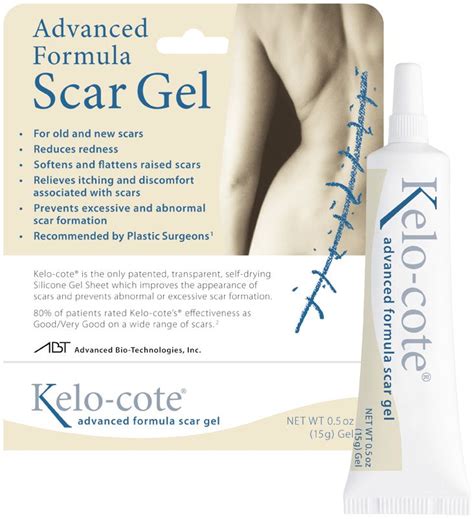 Kelo Cote Advanced Formula Scar Gel Oz G Tube Scar Gel Skin