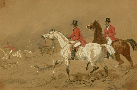 Lot 529: 4 19th century English Paintings, Horses & Fox Hunting | Case Auctions