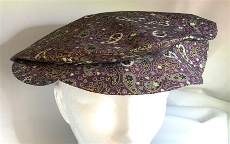 Purple Paisley Renaissance Tudor Flat Cap Medium Etsy