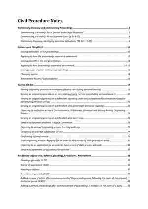 Summary Of Civil Procedure Notes Week 8 Chapter 1 Introduction To