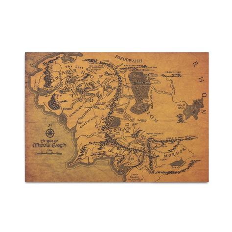 Buy Classic Middle Earth 14 X 20 Inch Unframed Of Middle Earth Kraft