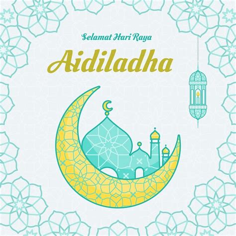 Premium Vector Eid Al Adha Mubarak Selamat Hari Raya Haji Holiday