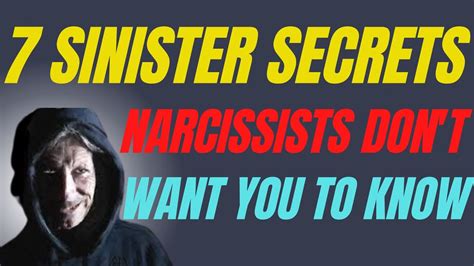 Sinister Secrets Narcissists Don T Want You To Know About Youtube