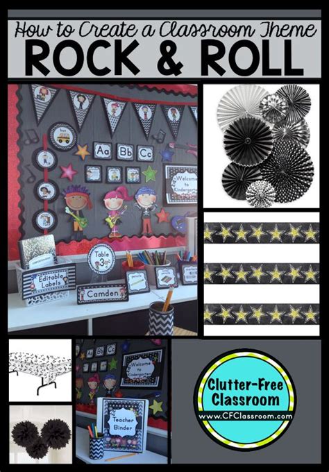 Rock And Roll Classroom Theme Ideas Clutter Free Classroom By Jodi