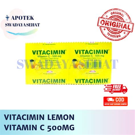 Jual Vitacimin Strip Mg Rasa Lemon Tablet Hisap Favorit Vitamin C