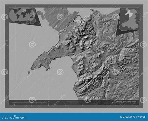 Gwynedd Wales Great Britain Bilevel Labelled Points Of Citi Stock