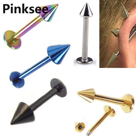 Pcs Spike Labret Lip Tragus Ear Piercing For Women Men Punk Stylish