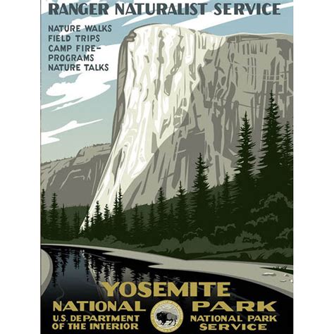 Yosemite Wpa National Park Posters Vintage National Park Posters