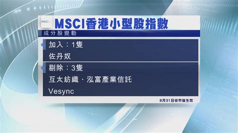 【季檢結果】msci香港小型股指數加入佐丹奴 Now 新聞