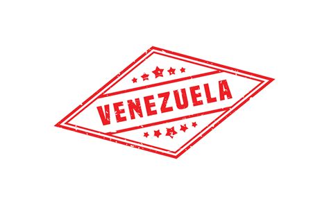 Venezuela Stamp Rubber With Grunge Style On White Background