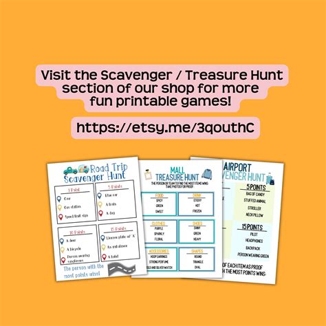 Mall Treasure Hunt Game Instant Pdf Download Scavenger Hunt For