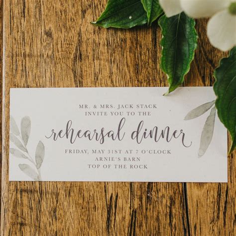 Rehearsal Dinner Invitation Wording Etiquette And Examples