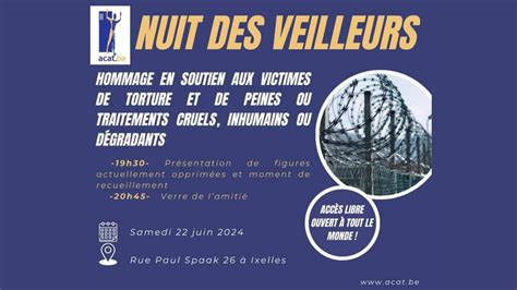 Soutenez Les Victimes De Torture Ce Samedi Lors De La Nuit Des