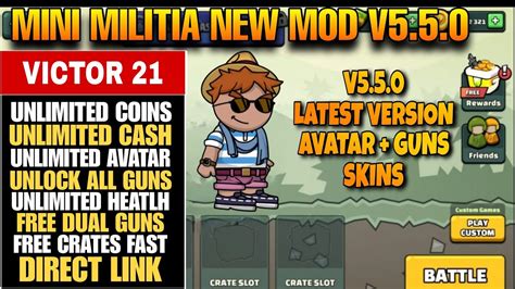 Mini Militia Mod Apk New Latest Version Unlock All Avatar Max Rank