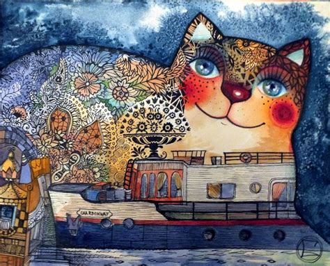 Cat Grafika By Oxana Zaika Artwanted Fine Art America Cat Art Art