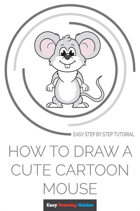 How to Draw a Cute Cartoon Mouse - Really Easy Drawing Tutorial in 2022 | Drawing tutorial easy ...