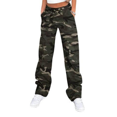 Lepunuo Camo Cargo Pants For Women High Waisted Camoflage Jogger