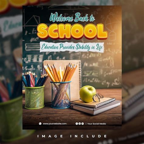 Premium PSD | School Welcome Poster Design