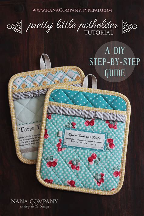 Pretty Little Potholder Tutorial A Diy Step By Step Guide Easy Sewing Projects Sewing Hacks