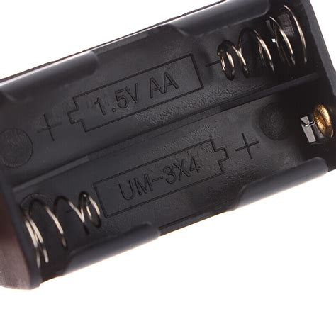 High Quality Aa Battery Holder 6v For 4 X Aa Batteries Black Aa Battery Caxa Ebay