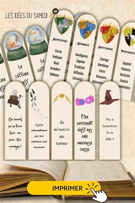 Marque Page Harry Potter Imprimer Mod Les Les Id Es Du Samedi