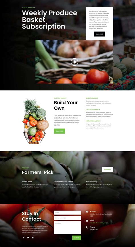 Farm To Table Product Page Divi Layout By Elegant Themes