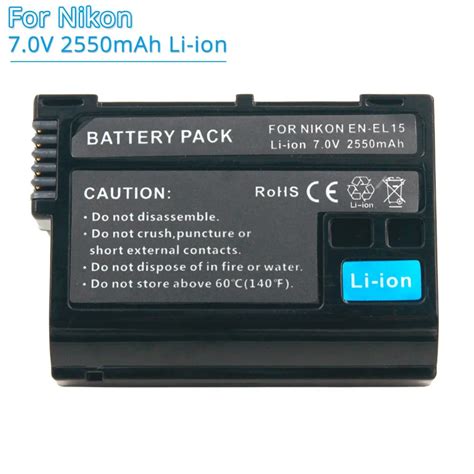 ENEL15 EN EL15 EN El15a 2550mah Rechargeable Replacement Camera Battery