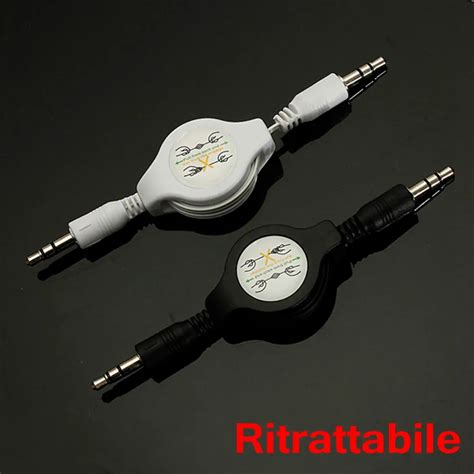 35mm Retractable Aux Cable Male To Male Car Kit Mp3 Audio Cable