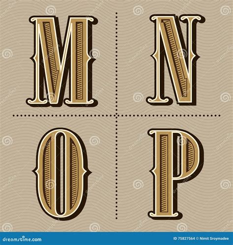 L Alphabet Occidental Marque Avec Des Lettres Le Vintage Pour Diriger