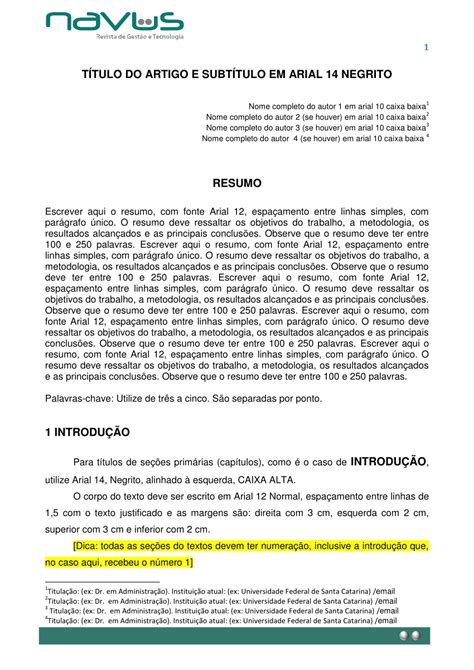 PDF Modelo De Artigo Pdf