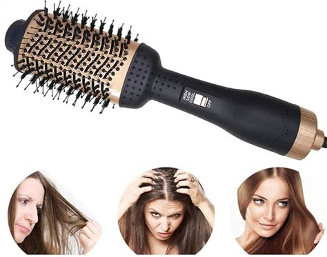 Hair Dryer Brush One Step Hair Blow Dryer And Volumizer Straightener And Curler Hot Air Brush Hair