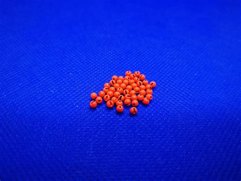 Fluo Orange Slotted Heavy Tungsten Beads For Fly Tying For Jig Hooks