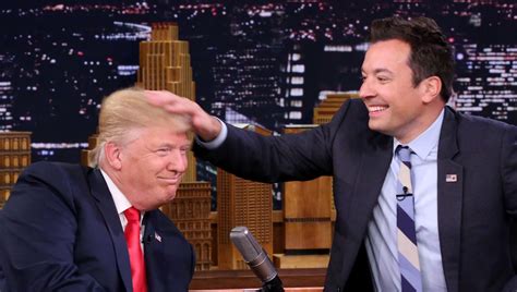 Donald Trumps Hair Gets Messed Up By Jimmy Fallon Video Donald