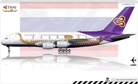 Thai Airways Airbus A Royal Barge Livery Concept R Airplanes