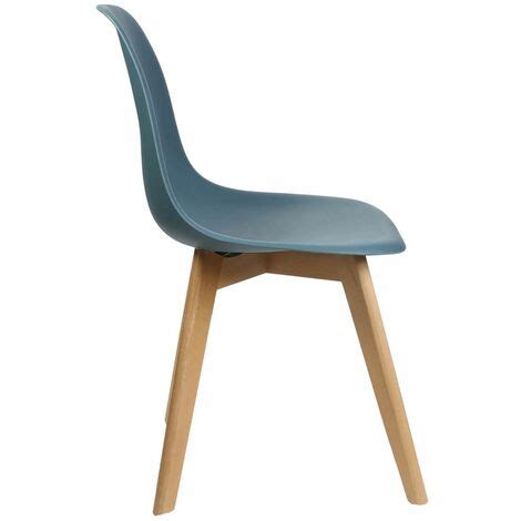 MELYA Lot De 6 Chaises Scandinaves Bleu Canard