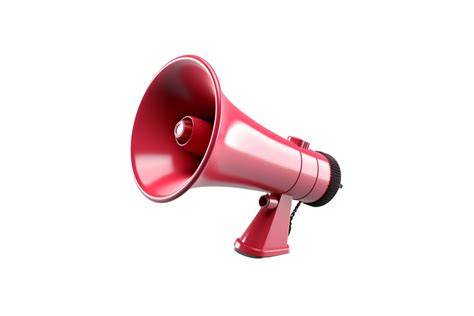 3d red megaphone on a transparent background 27291963 PNG