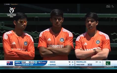 India U19 team watch PAK vs AUS semifinal to prepare for U19 World Cup ...