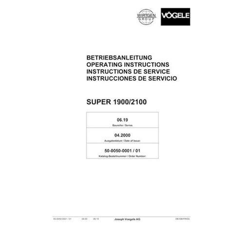 V Gele Super Tracked Paver Pdf Operation And Maintenance Manual