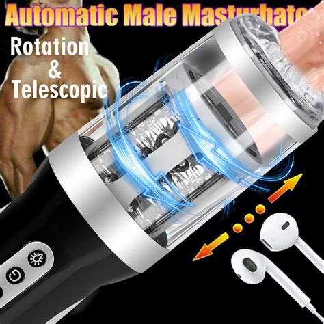 HandsFree Male Masturbaters Automatic Rotating Cup Blowjob Stroker Men Sex Toy EBay