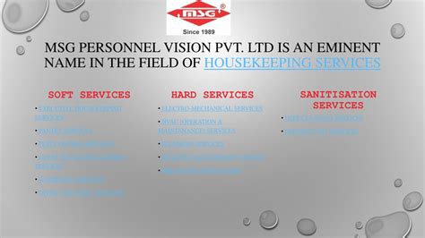 PPT MSG Facility Management And Support Services PowerPoint