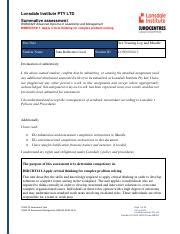 BSBCRT611 Assesment Pdf Lonsdale Institute PTY LTD Summative