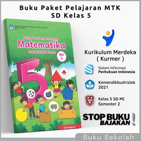 Jual Buku Mtk Matematika Kelas Sd Kurikulum Merdeka Vol Volume