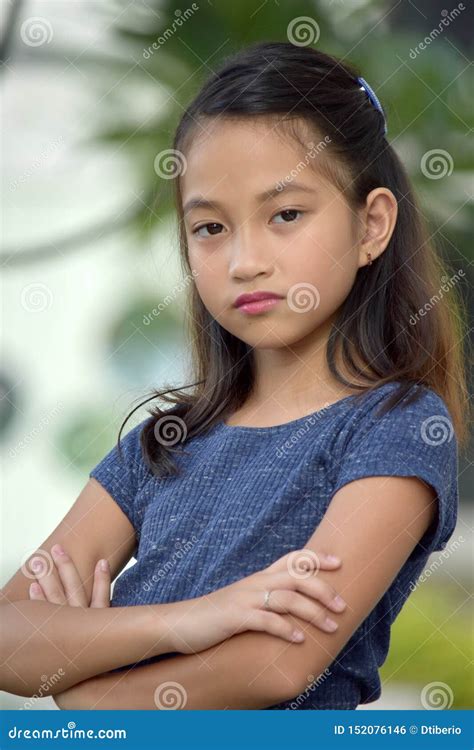 Stubborn Petite Asian Teenage Female Stock Photo Image Of Refusal