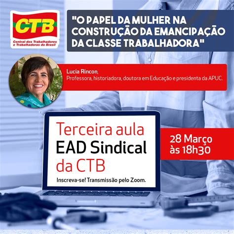 Próxima aula do EAD Sindical da CTB é nesta quinta 28 CTB