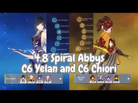 C6 Yelan C6 Chiori Spiral Abyss 4 8 YouTube