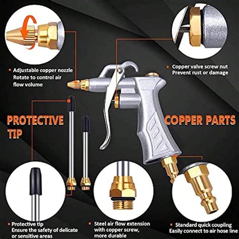 Pistolet À Air Soufflé Industriel Avec Buse De Flux D air Réglable En