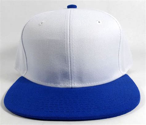 Wholesale Blank Snapback Hats & Caps - White | R. Blue